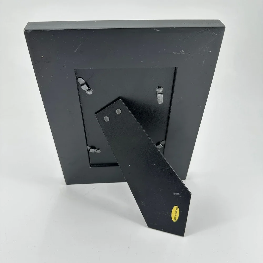 Matte Black Beveled Wood Picture Frame for 4x6 Photo Tabletop Display